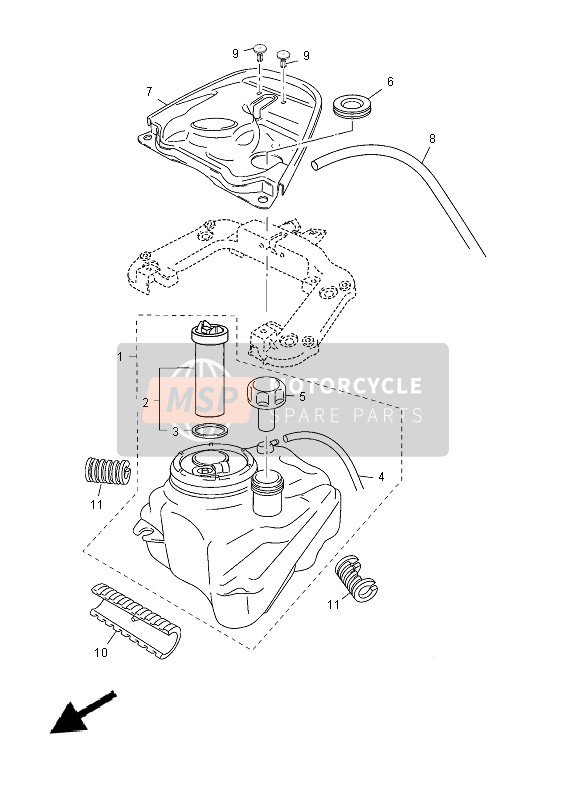 Yamaha YN50FU 2014 Depósito de combustible para un 2014 Yamaha YN50FU